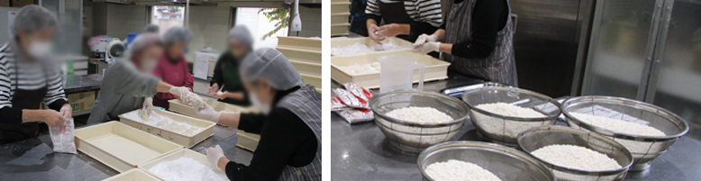 なかよし食堂 おもち配布