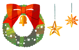 クリスマスツリーの飾り付け